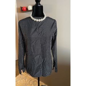 Blouse black and white